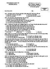 Đề khảo sát lần 1 môn Giáo dục công dân lớp 12 - Mã đề 4567